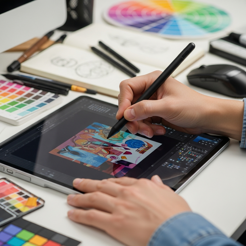 Работа с планшетом