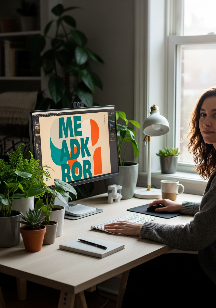 Дизайнер за работой